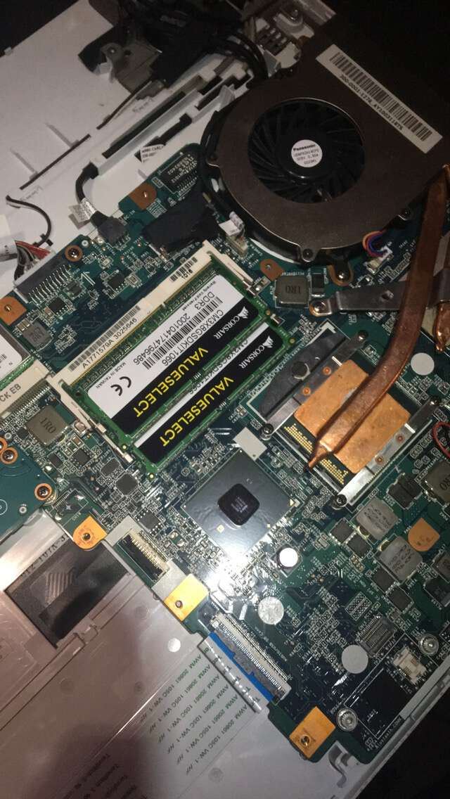 Disassembled laptop